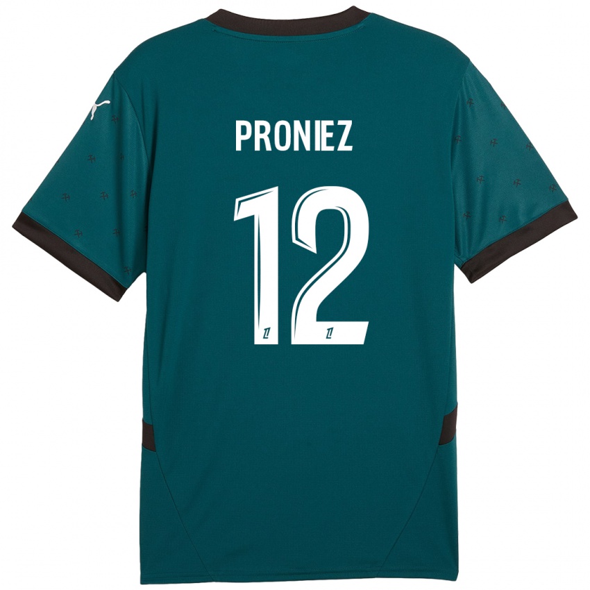 Niño Camiseta Fany Proniez #12 Verde Oscuro 2ª Equipación 2024/25 La Camisa Argentina