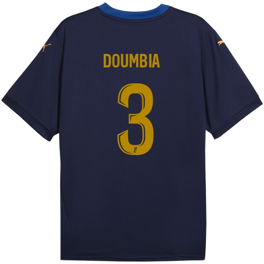 Niño Camiseta Kamory Doumbia #3 Azul Marino Dorado 2ª Equipación 2024/25 La Camisa Argentina