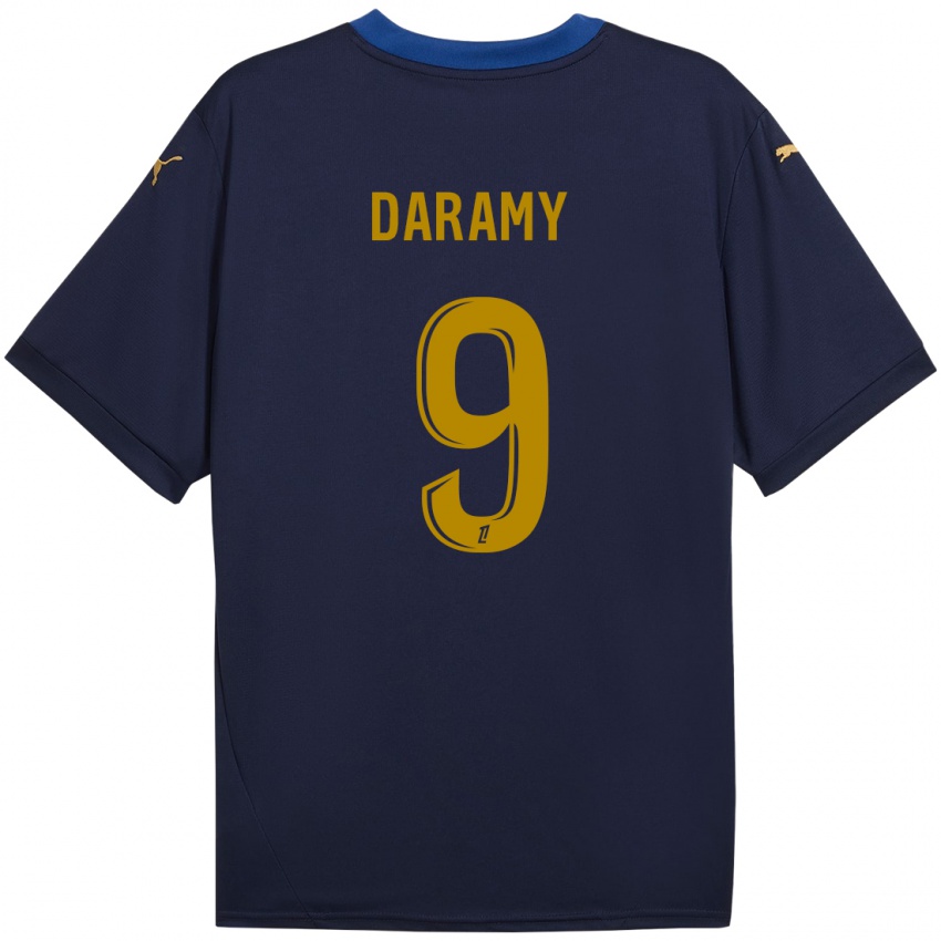 Niño Camiseta Mohamed Daramy #9 Azul Marino Dorado 2ª Equipación 2024/25 La Camisa Argentina