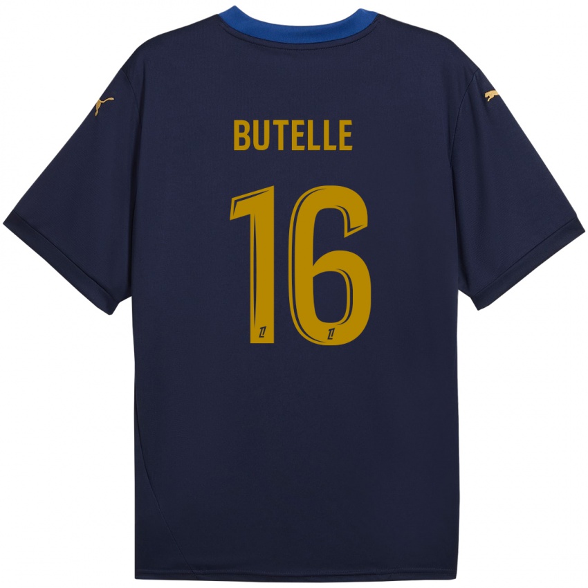 Niño Camiseta Ludovic Butelle #16 Azul Marino Dorado 2ª Equipación 2024/25 La Camisa Argentina