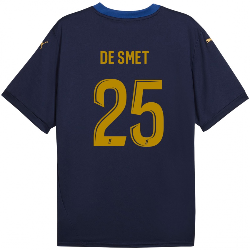 Niño Camiseta Thibault De Smet #25 Azul Marino Dorado 2ª Equipación 2024/25 La Camisa Argentina