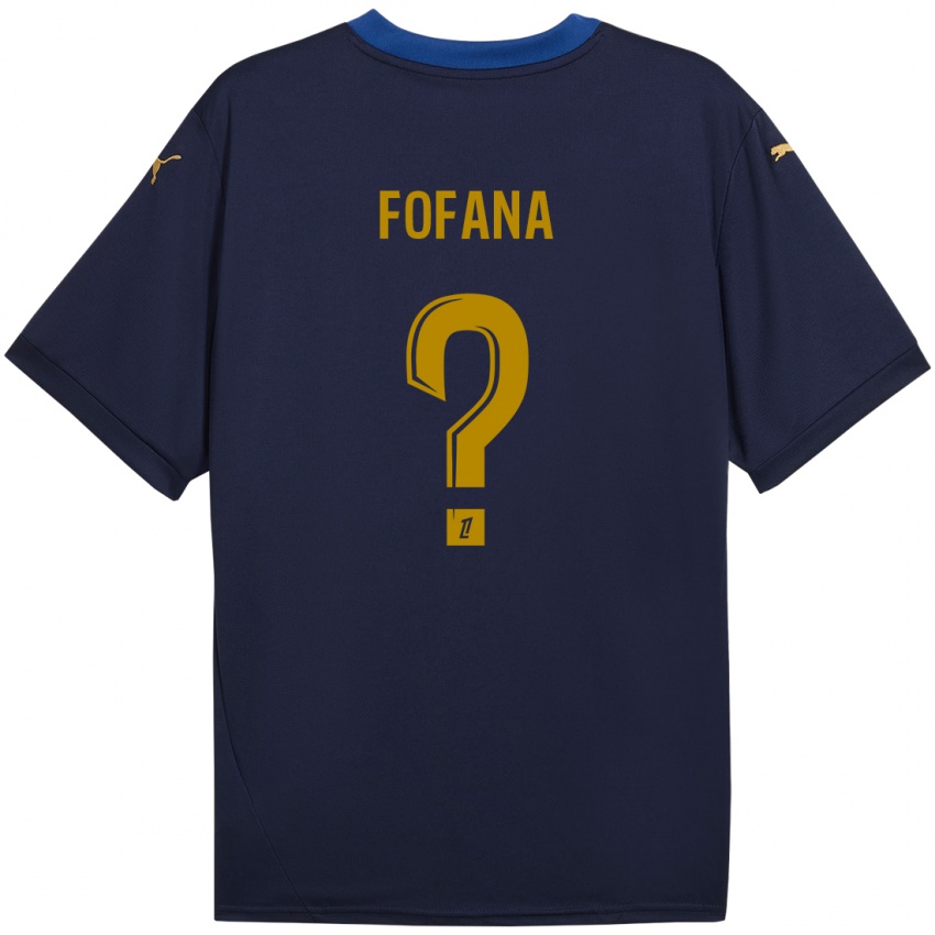 Niño Camiseta Yaya Fofana #0 Azul Marino Dorado 2ª Equipación 2024/25 La Camisa Argentina