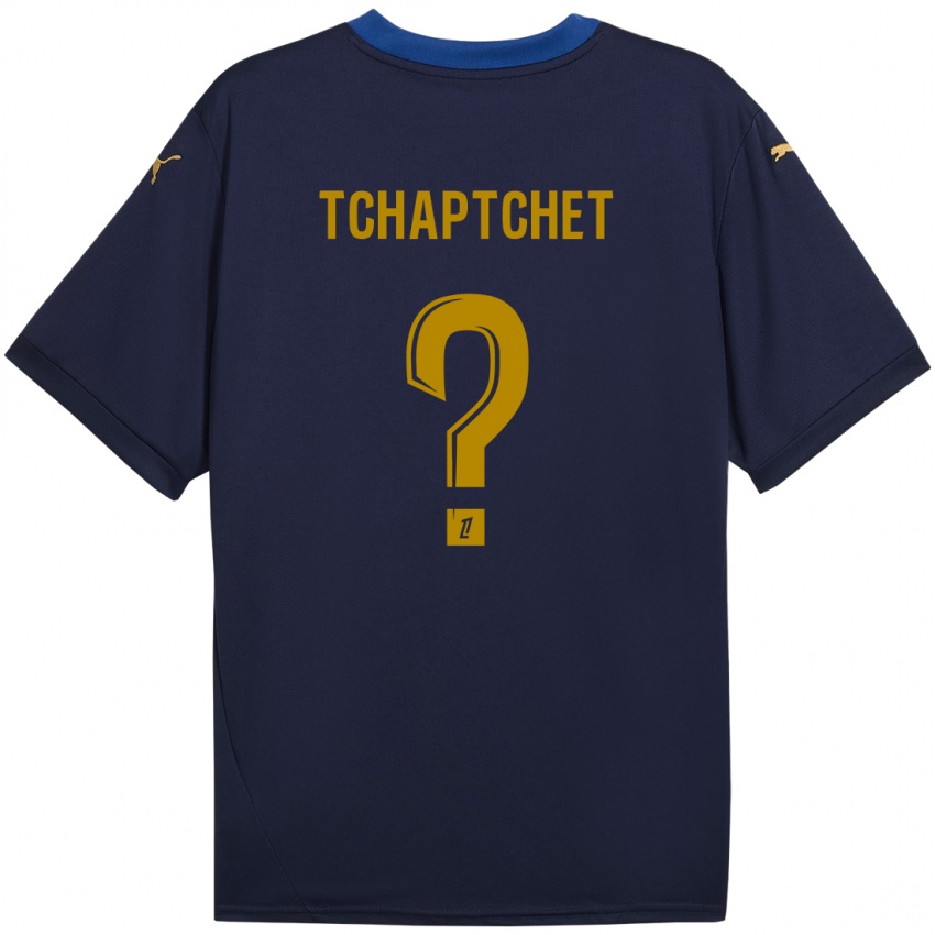 Niño Camiseta Arthur Tchaptchet #0 Azul Marino Dorado 2ª Equipación 2024/25 La Camisa Argentina