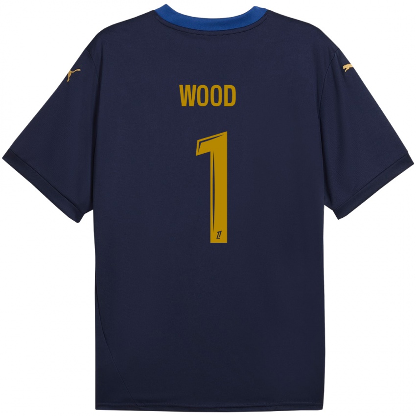 Niño Camiseta Mackenzie Wood #1 Azul Marino Dorado 2ª Equipación 2024/25 La Camisa Argentina