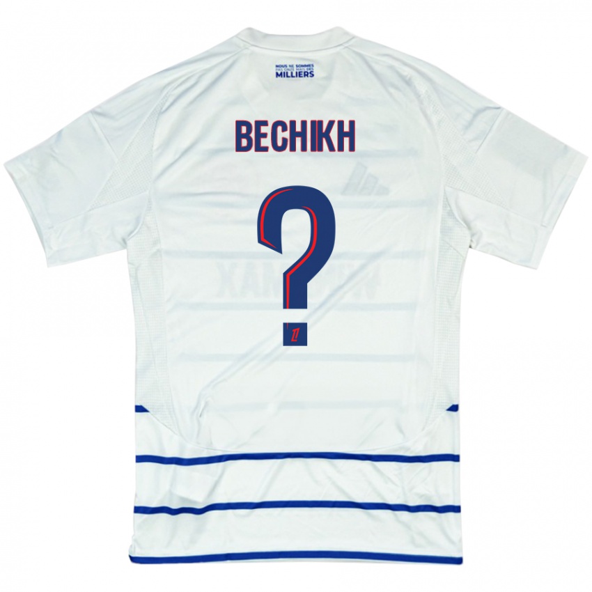 Niño Camiseta Mohamed Bechikh #0 Blanco Azul 2ª Equipación 2024/25 La Camisa Argentina