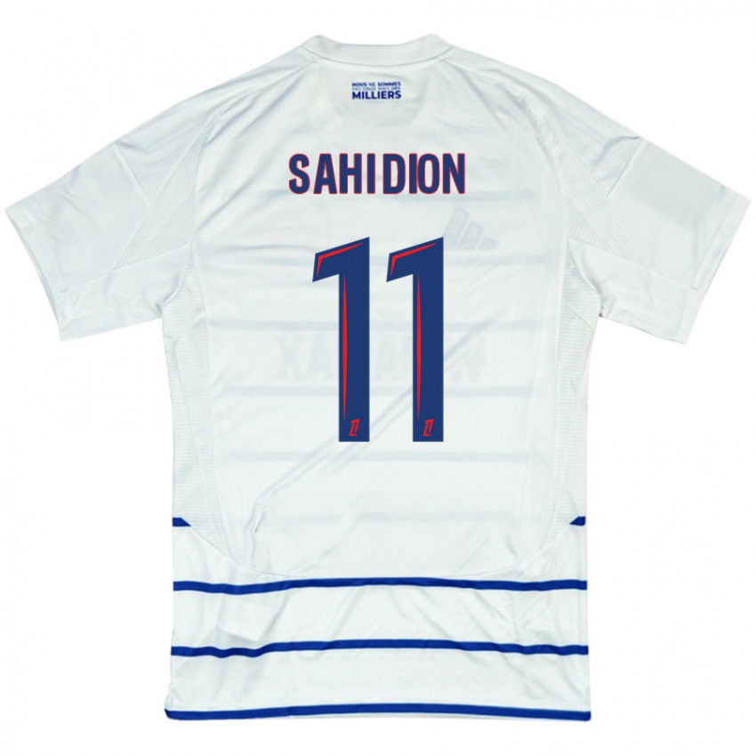 Niño Camiseta Moïse Sahi Dion #11 Blanco Azul 2ª Equipación 2024/25 La Camisa Argentina