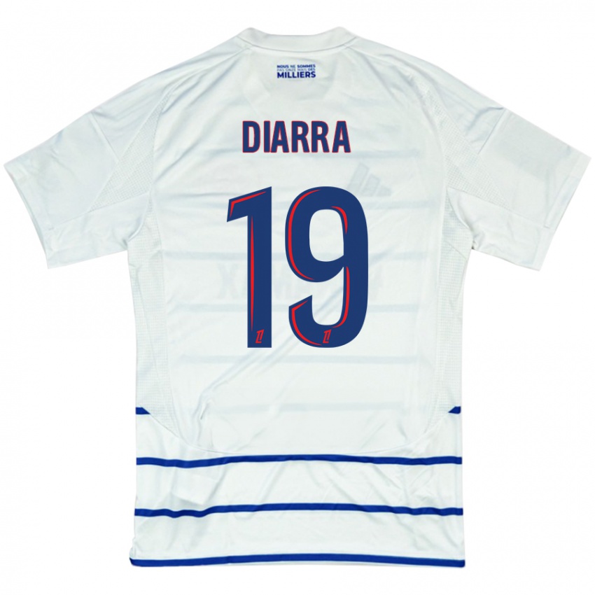 Niño Camiseta Habib Diarra #19 Blanco Azul 2ª Equipación 2024/25 La Camisa Argentina