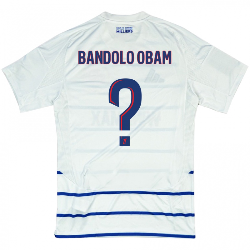 Niño Camiseta Randy Bandolo Obam #0 Blanco Azul 2ª Equipación 2024/25 La Camisa Argentina