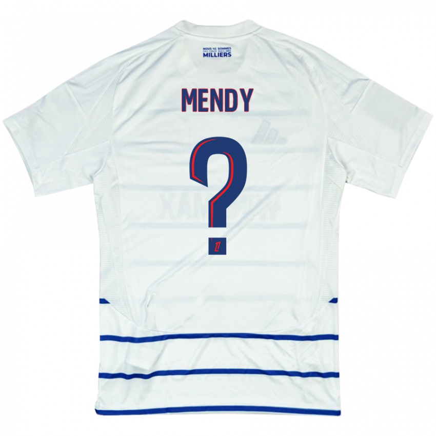 Niño Camiseta François Mendy #0 Blanco Azul 2ª Equipación 2024/25 La Camisa Argentina