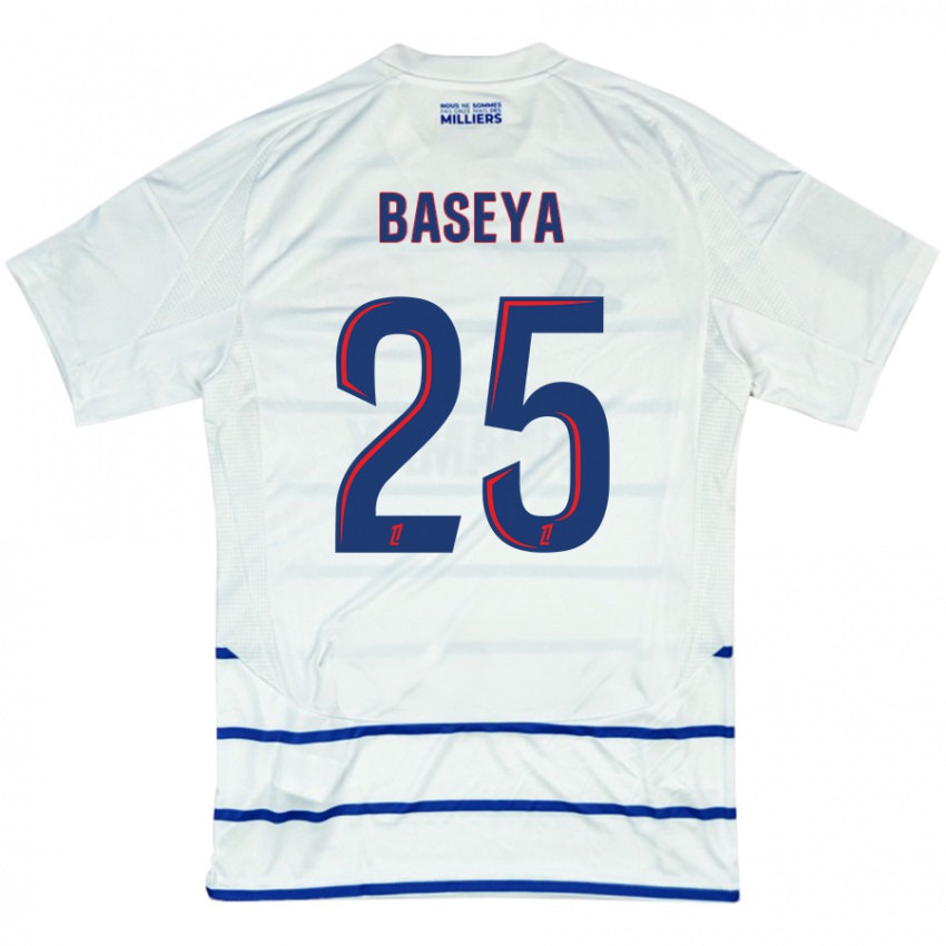 Niño Camiseta Steven Baseya #25 Blanco Azul 2ª Equipación 2024/25 La Camisa Argentina