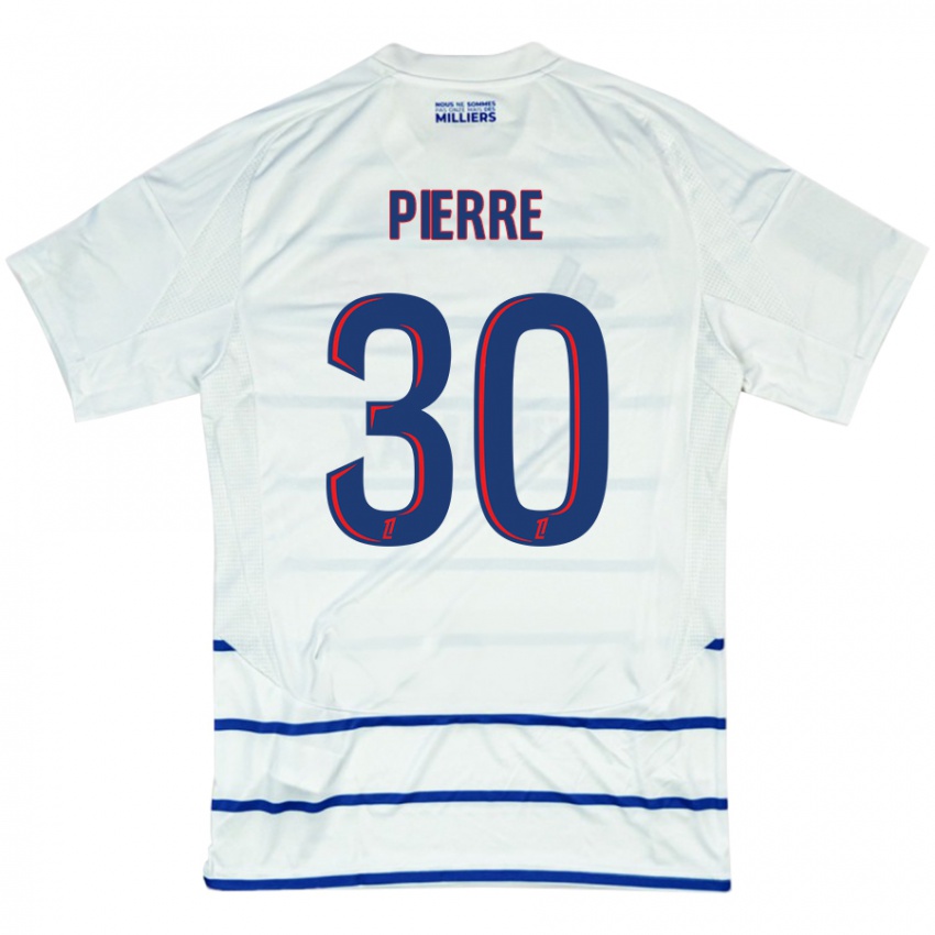 Niño Camiseta Alexandre Pierre #30 Blanco Azul 2ª Equipación 2024/25 La Camisa Argentina