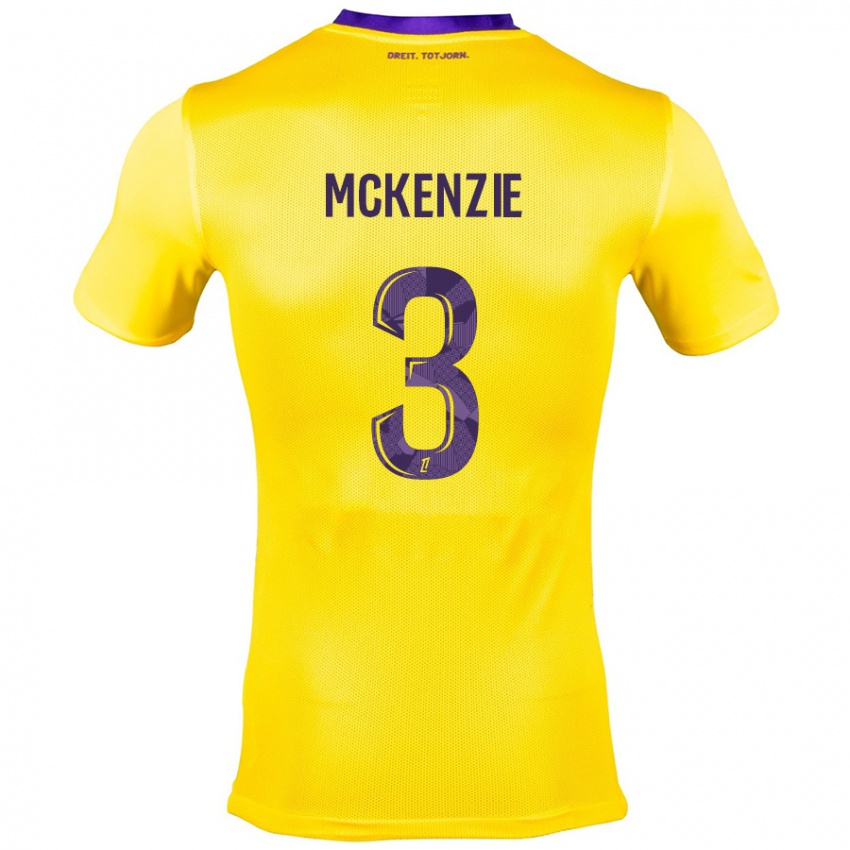 Niño Camiseta Mark Mckenzie #3 Amarillo Morado 2ª Equipación 2024/25 La Camisa Argentina