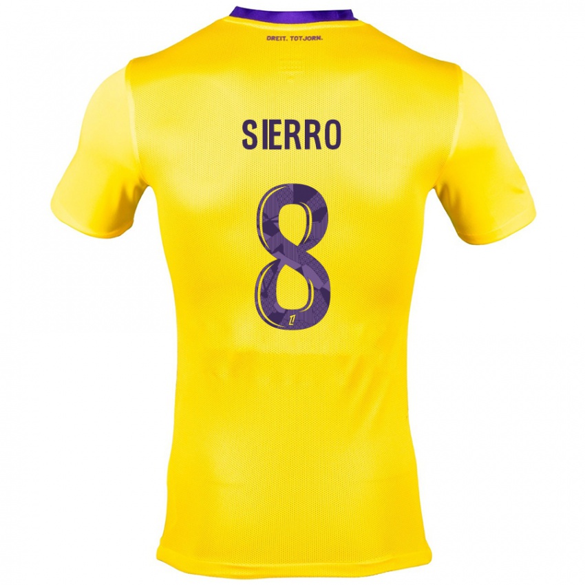 Niño Camiseta Vincent Sierro #8 Amarillo Morado 2ª Equipación 2024/25 La Camisa Argentina