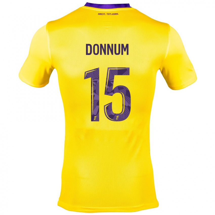 Niño Camiseta Aron Dønnum #15 Amarillo Morado 2ª Equipación 2024/25 La Camisa Argentina