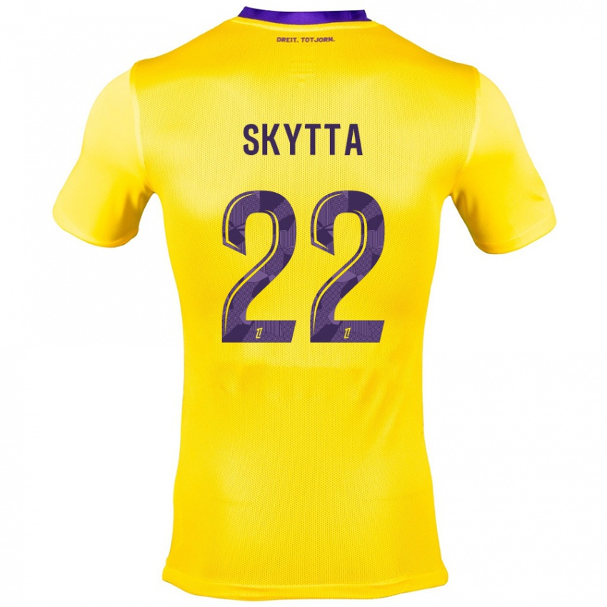 Niño Camiseta Naatan Skyttä #22 Amarillo Morado 2ª Equipación 2024/25 La Camisa Argentina