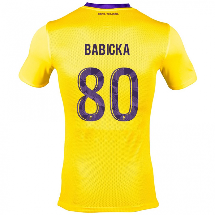 Niño Camiseta Shavy Babicka #80 Amarillo Morado 2ª Equipación 2024/25 La Camisa Argentina