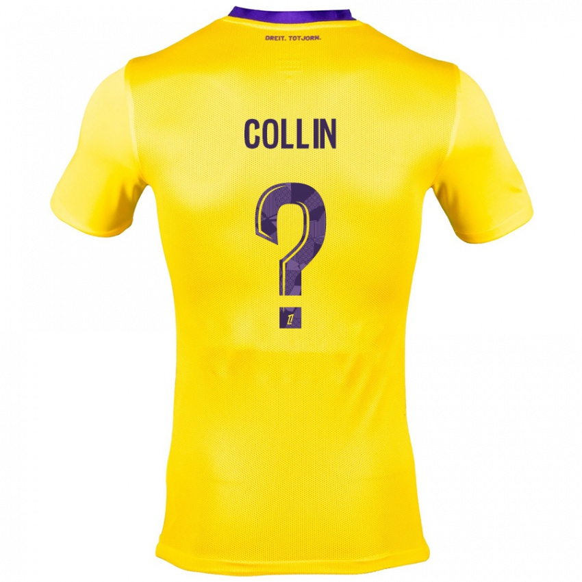 Niño Camiseta Théo Collin #0 Amarillo Morado 2ª Equipación 2024/25 La Camisa Argentina