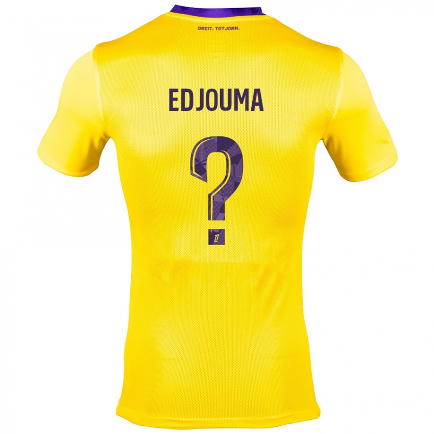 Niño Camiseta Noah Edjouma #0 Amarillo Morado 2ª Equipación 2024/25 La Camisa Argentina