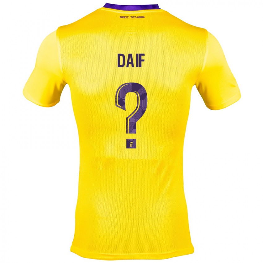 Niño Camiseta Mouhamed Daif #0 Amarillo Morado 2ª Equipación 2024/25 La Camisa Argentina