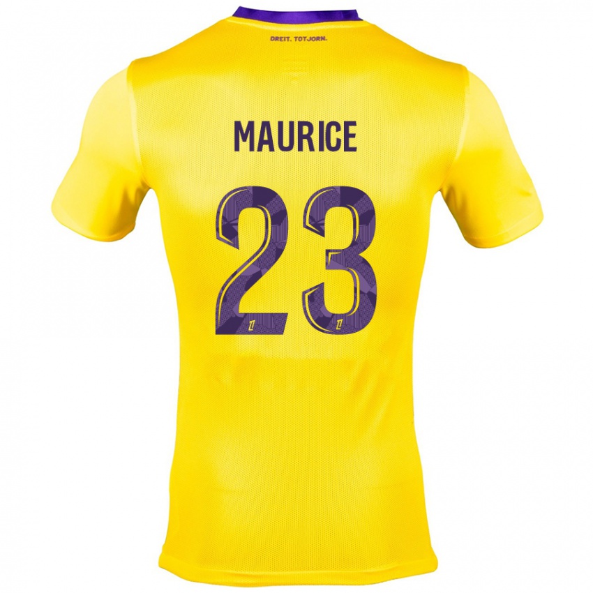 Niño Camiseta Sandra Maurice #23 Amarillo Morado 2ª Equipación 2024/25 La Camisa Argentina