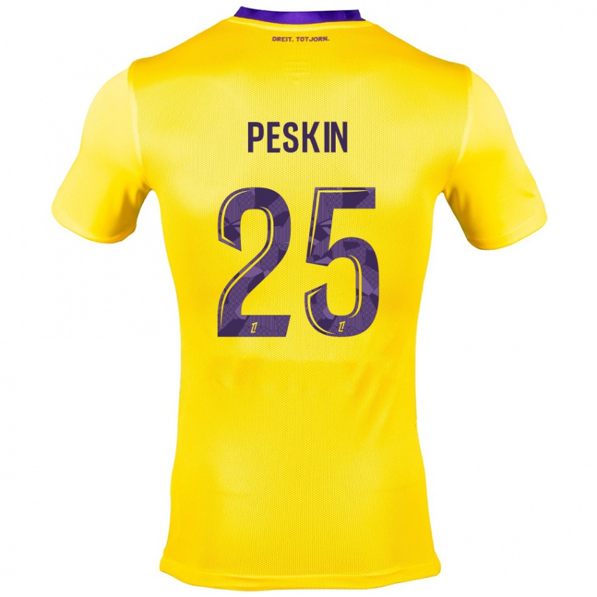 Niño Camiseta Kelso Peskin #25 Amarillo Morado 2ª Equipación 2024/25 La Camisa Argentina