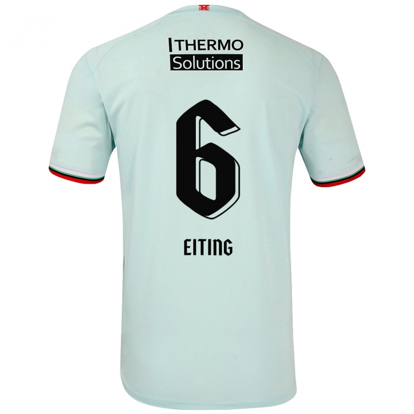 Niño Camiseta Carel Eiting #6 Verde Claro 2ª Equipación 2024/25 La Camisa Argentina