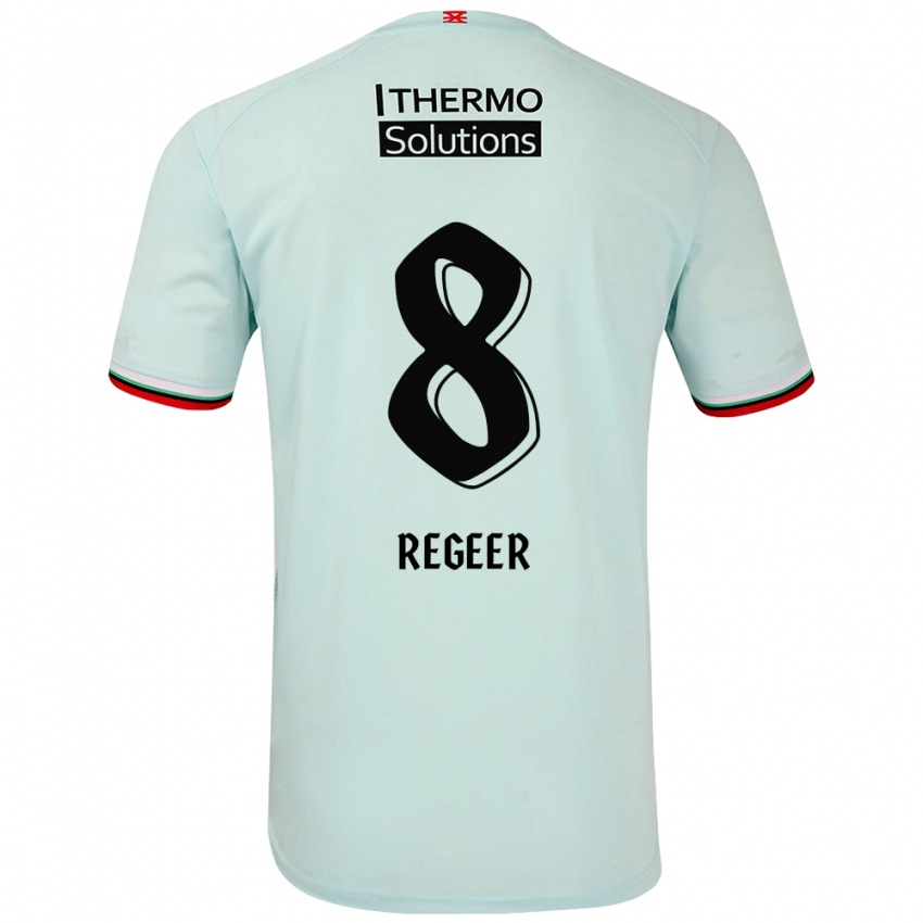 Niño Camiseta Youri Regeer #8 Verde Claro 2ª Equipación 2024/25 La Camisa Argentina