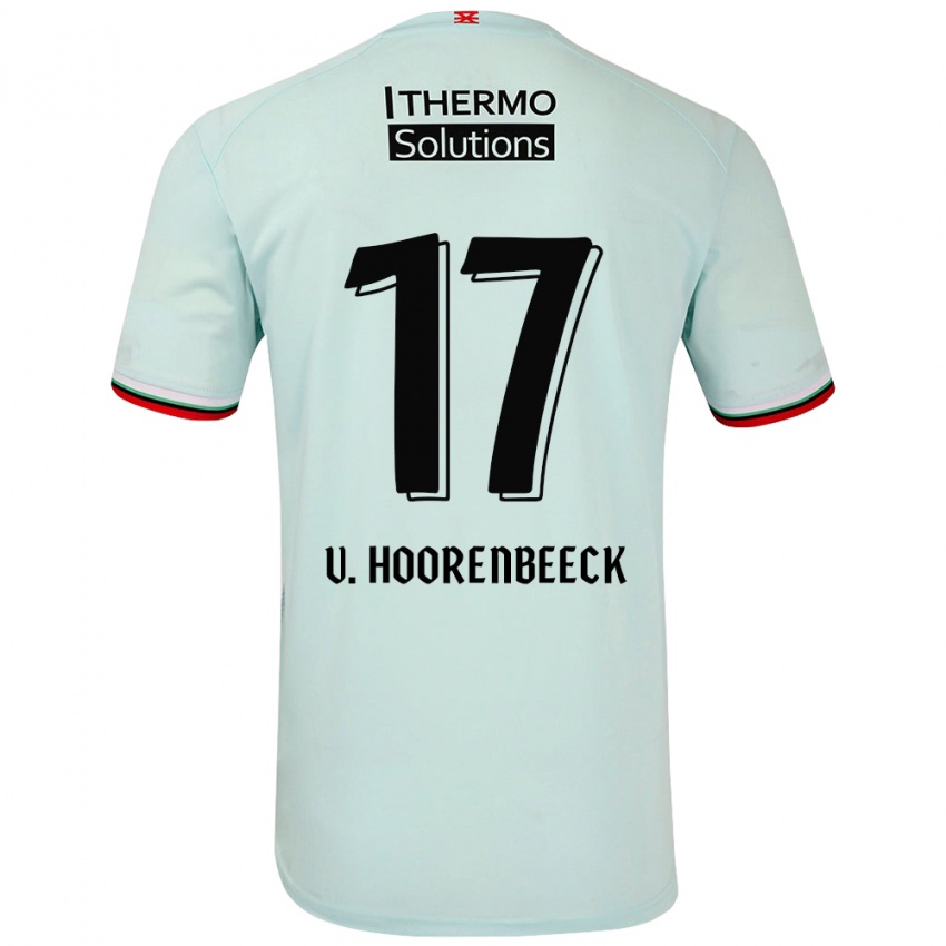 Niño Camiseta Alec Van Hoorenbeeck #17 Verde Claro 2ª Equipación 2024/25 La Camisa Argentina