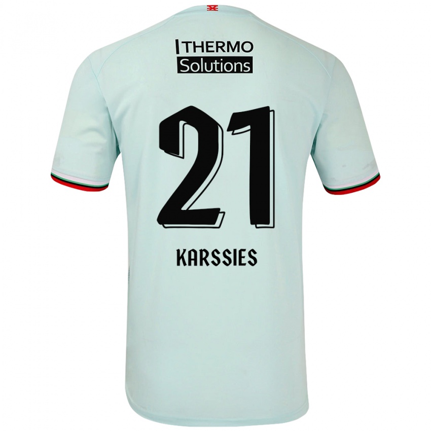 Niño Camiseta Sam Karssies #21 Verde Claro 2ª Equipación 2024/25 La Camisa Argentina