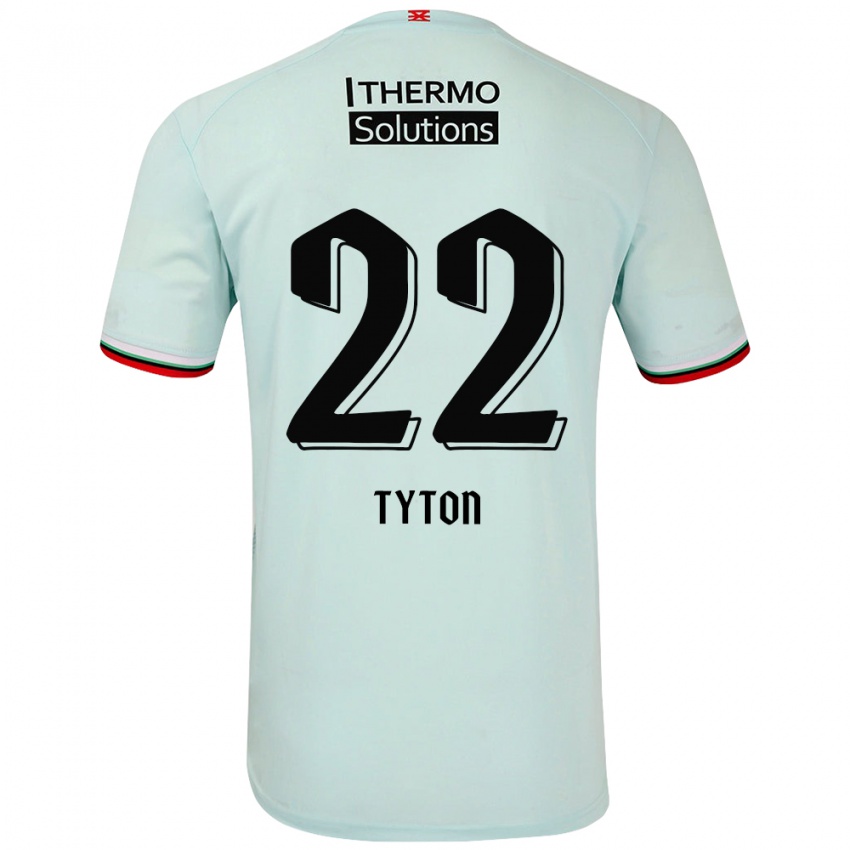 Niño Camiseta Przemyslaw Tyton #22 Verde Claro 2ª Equipación 2024/25 La Camisa Argentina