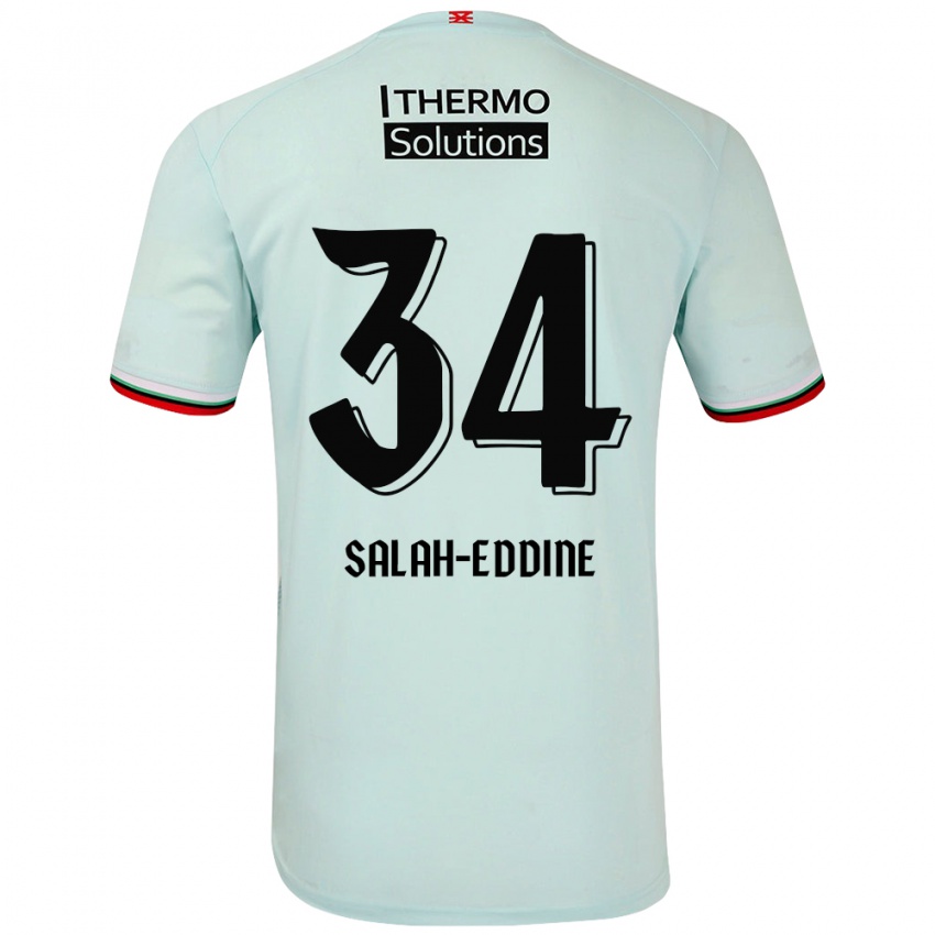 Niño Camiseta Anass Salah-Eddine #34 Verde Claro 2ª Equipación 2024/25 La Camisa Argentina