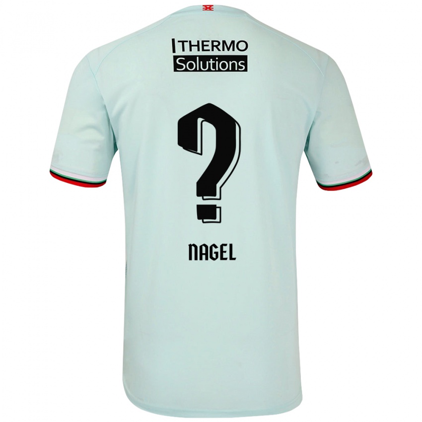 Niño Camiseta Benjamin Nagel #0 Verde Claro 2ª Equipación 2024/25 La Camisa Argentina