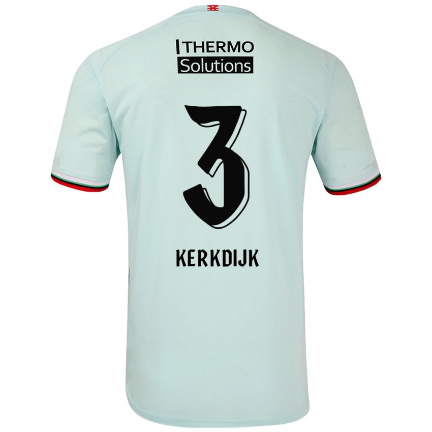 Niño Camiseta Danique Kerkdijk #3 Verde Claro 2ª Equipación 2024/25 La Camisa Argentina