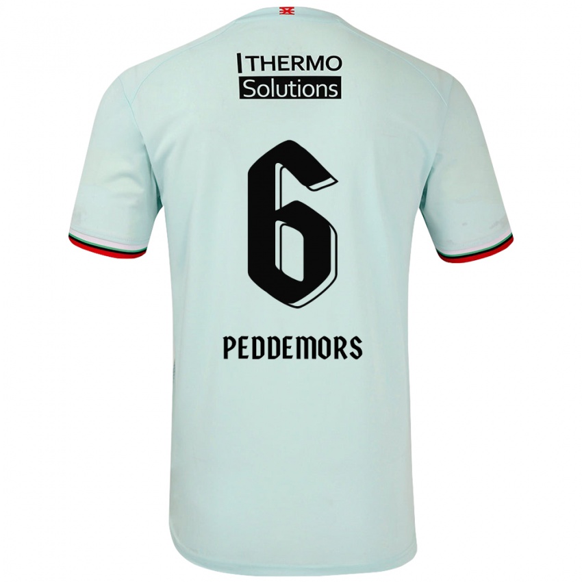 Niño Camiseta Ella Peddemors #6 Verde Claro 2ª Equipación 2024/25 La Camisa Argentina