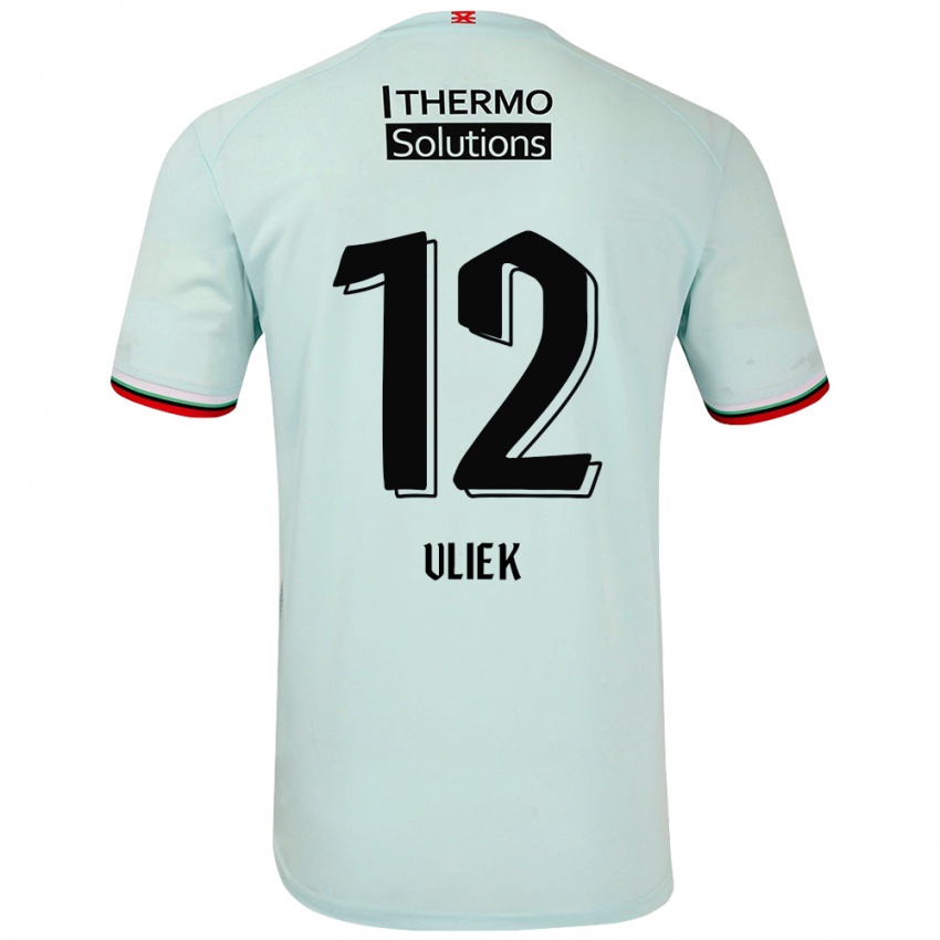 Niño Camiseta Leonie Vliek #12 Verde Claro 2ª Equipación 2024/25 La Camisa Argentina