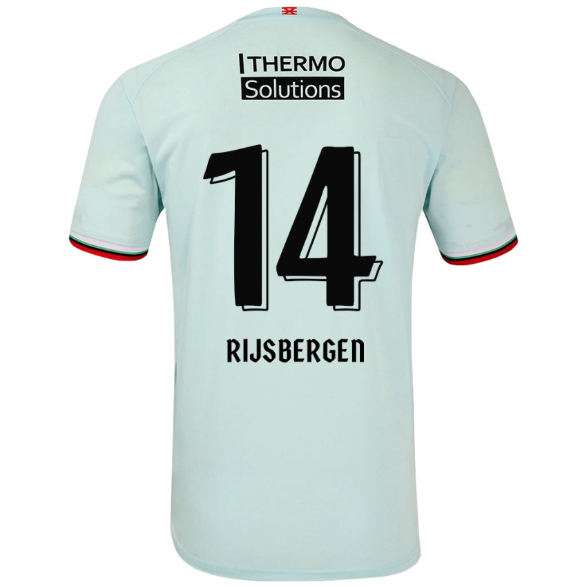 Niño Camiseta Liz Rijsbergen #14 Verde Claro 2ª Equipación 2024/25 La Camisa Argentina