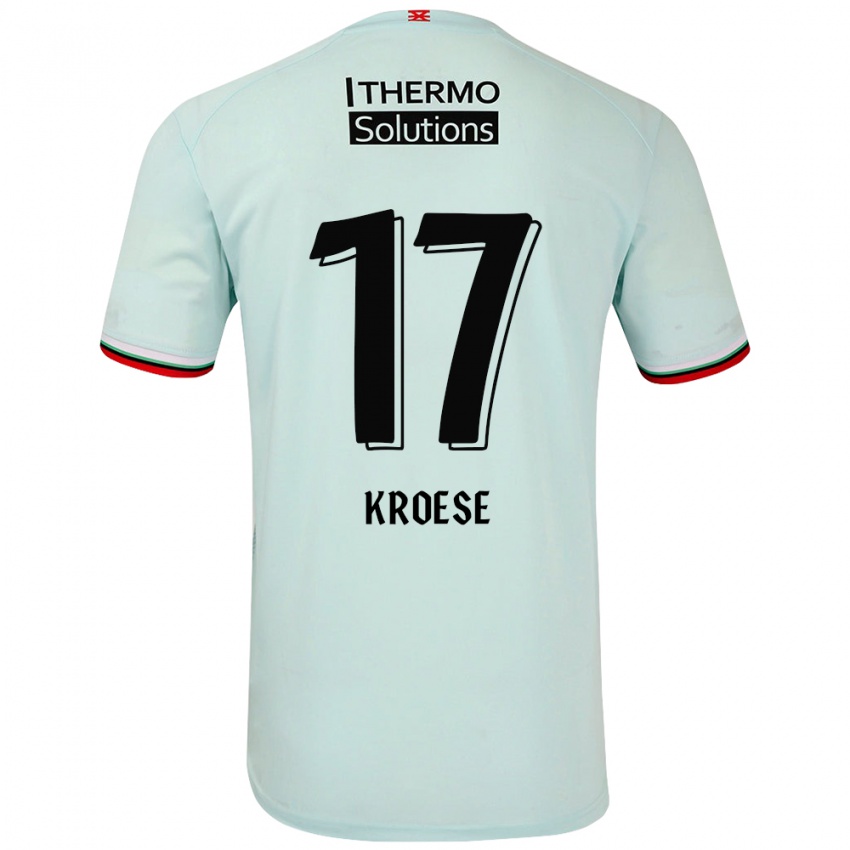 Niño Camiseta Fieke Kroese #17 Verde Claro 2ª Equipación 2024/25 La Camisa Argentina