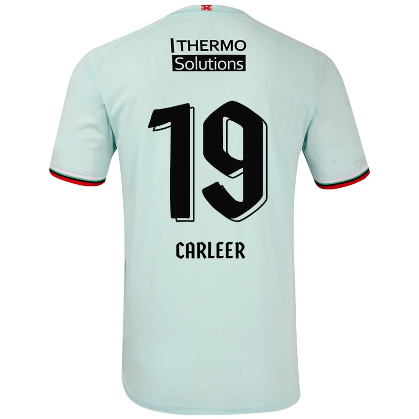 Niño Camiseta Lieske Carleer #19 Verde Claro 2ª Equipación 2024/25 La Camisa Argentina