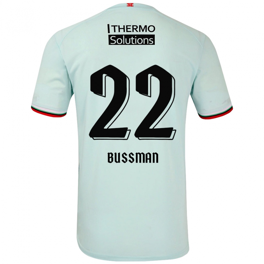 Niño Camiseta Fiene Bussman #22 Verde Claro 2ª Equipación 2024/25 La Camisa Argentina