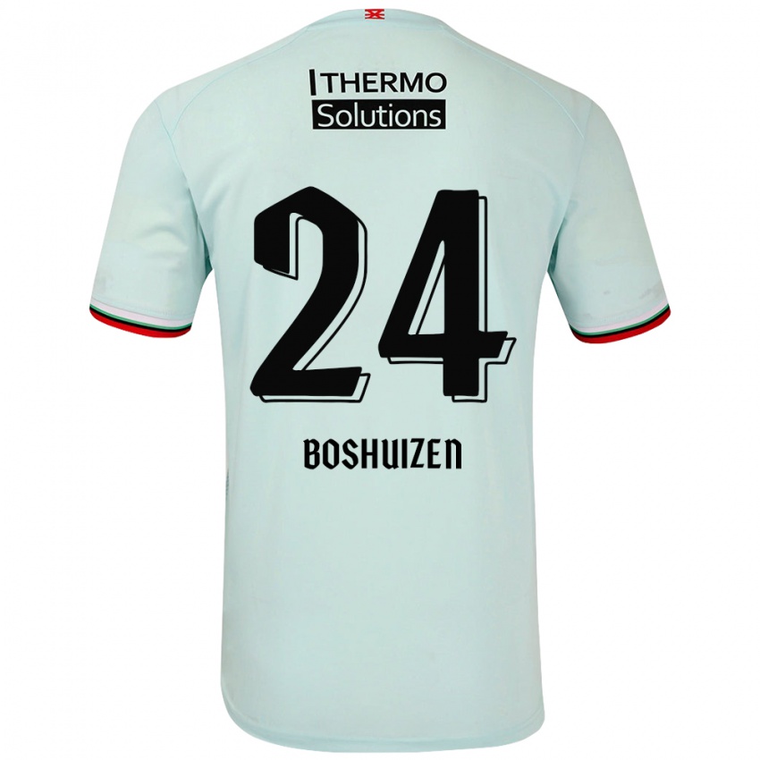 Niño Camiseta Annouk Boshuizen #24 Verde Claro 2ª Equipación 2024/25 La Camisa Argentina