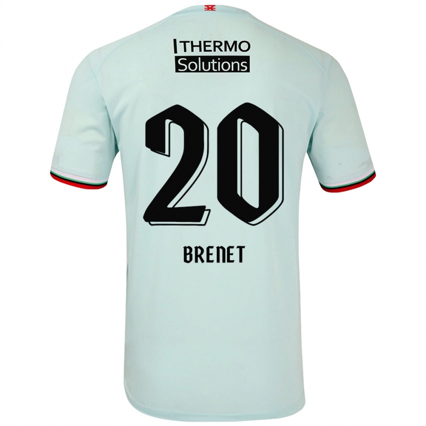 Niño Camiseta Joshua Brenet #20 Verde Claro 2ª Equipación 2024/25 La Camisa Argentina