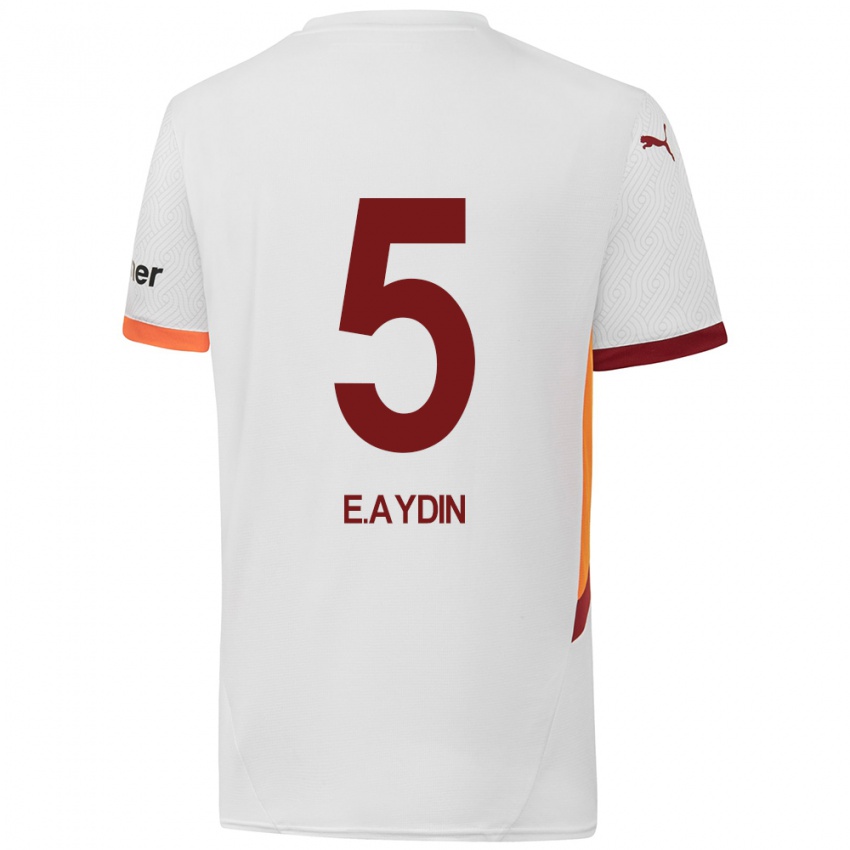 Niño Camiseta Eyüp Aydin #5 Blanco Amarillo Rojo 2ª Equipación 2024/25 La Camisa Argentina