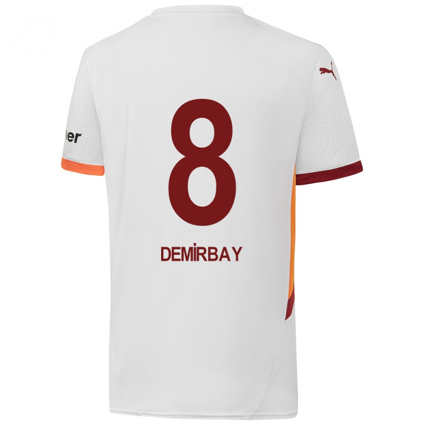 Niño Camiseta Kerem Demirbay #8 Blanco Amarillo Rojo 2ª Equipación 2024/25 La Camisa Argentina