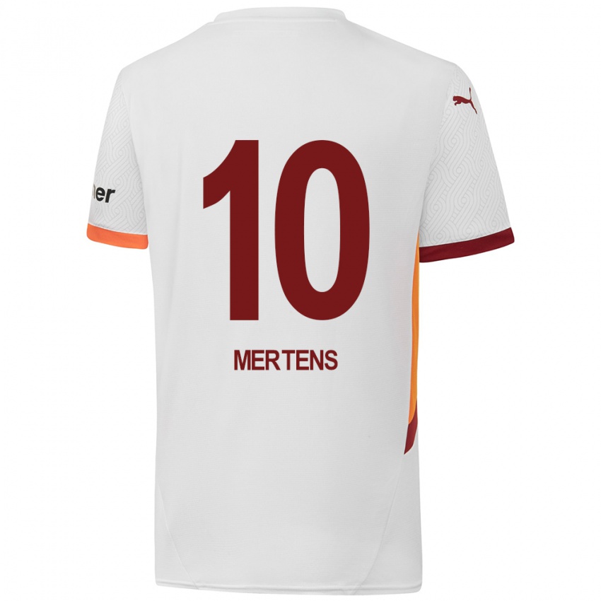 Niño Camiseta Dries Mertens #10 Blanco Amarillo Rojo 2ª Equipación 2024/25 La Camisa Argentina