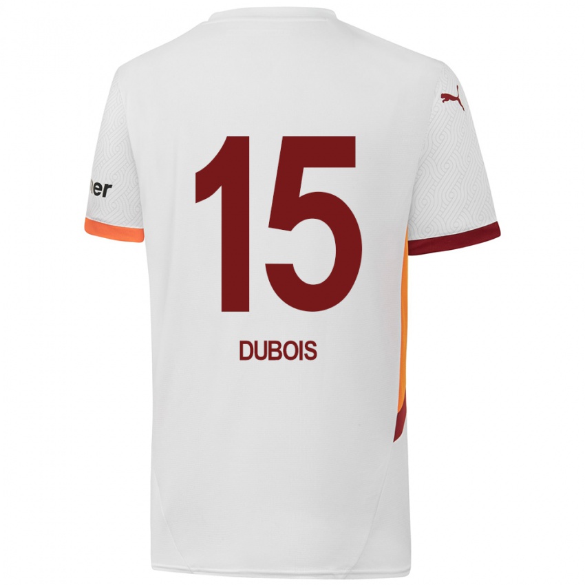 Niño Camiseta Léo Dubois #15 Blanco Amarillo Rojo 2ª Equipación 2024/25 La Camisa Argentina