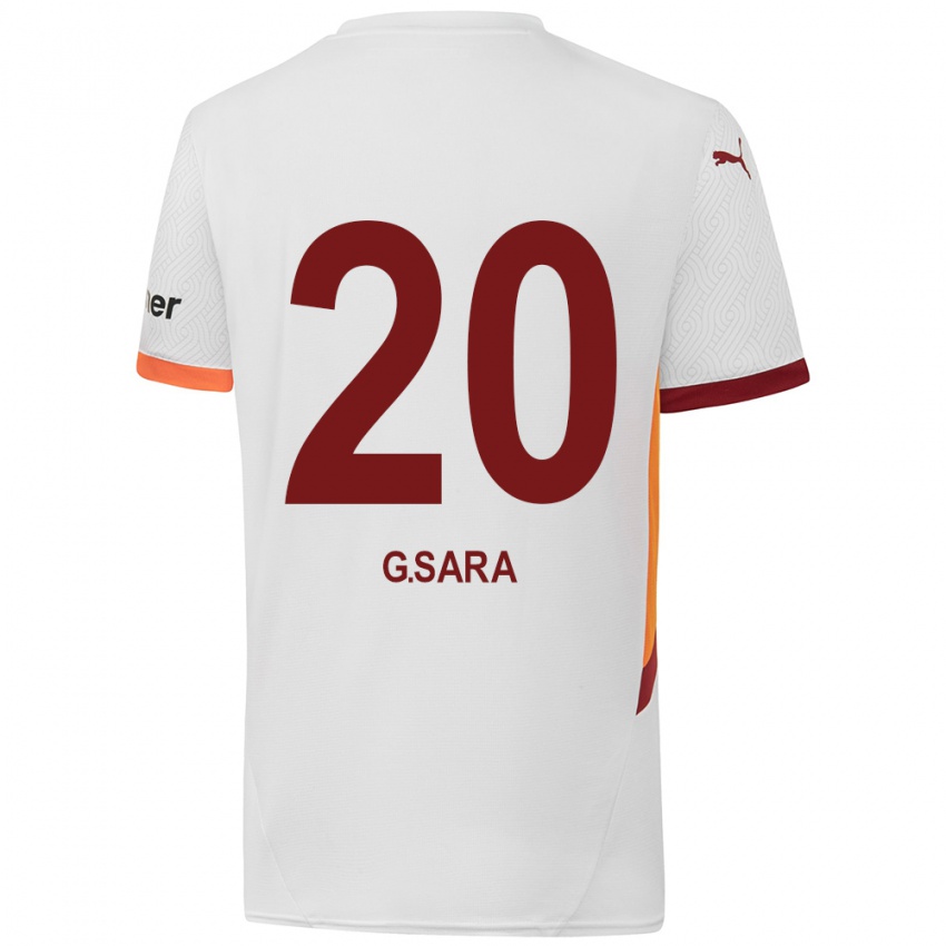 Niño Camiseta Gabriel Sara #20 Blanco Amarillo Rojo 2ª Equipación 2024/25 La Camisa Argentina