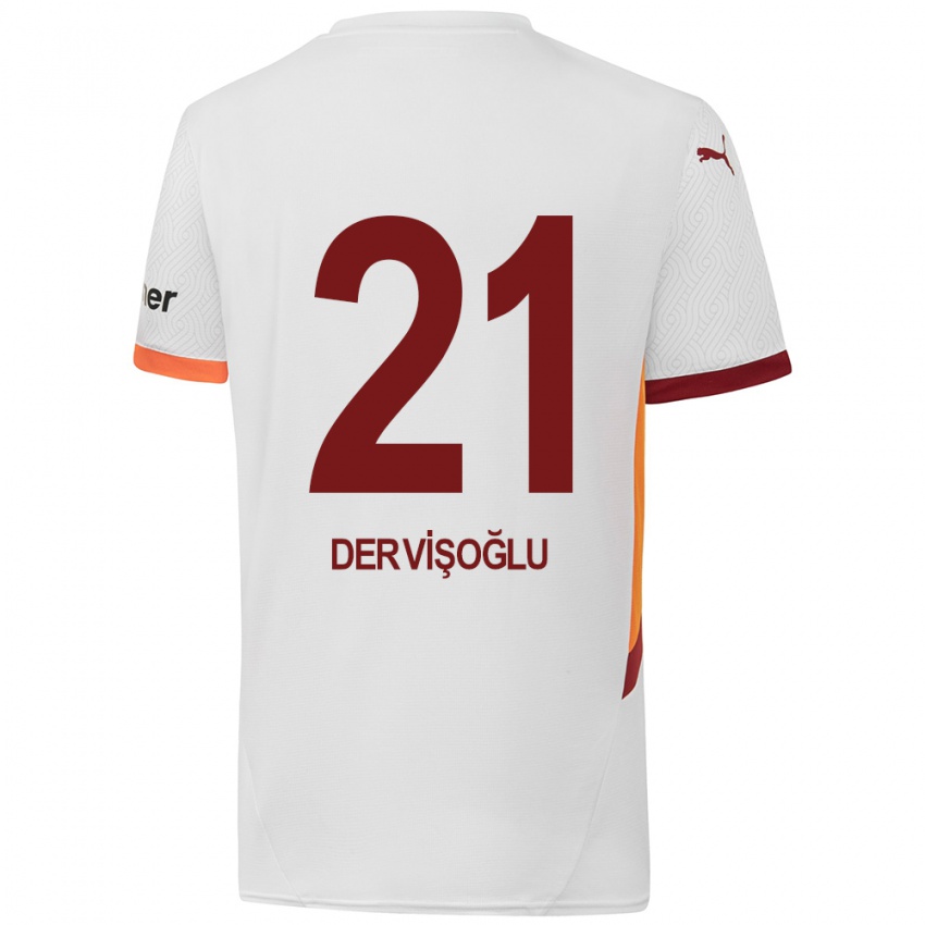 Niño Camiseta Halil Dervişoğlu #21 Blanco Amarillo Rojo 2ª Equipación 2024/25 La Camisa Argentina