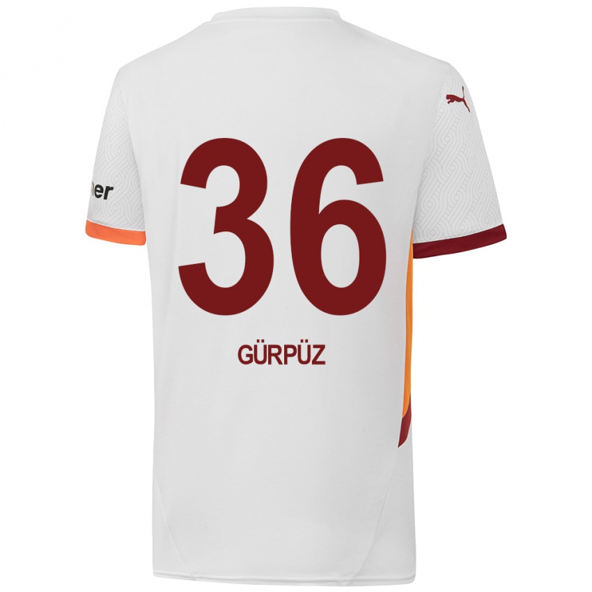 Niño Camiseta Gökdeniz Gürpüz #36 Blanco Amarillo Rojo 2ª Equipación 2024/25 La Camisa Argentina