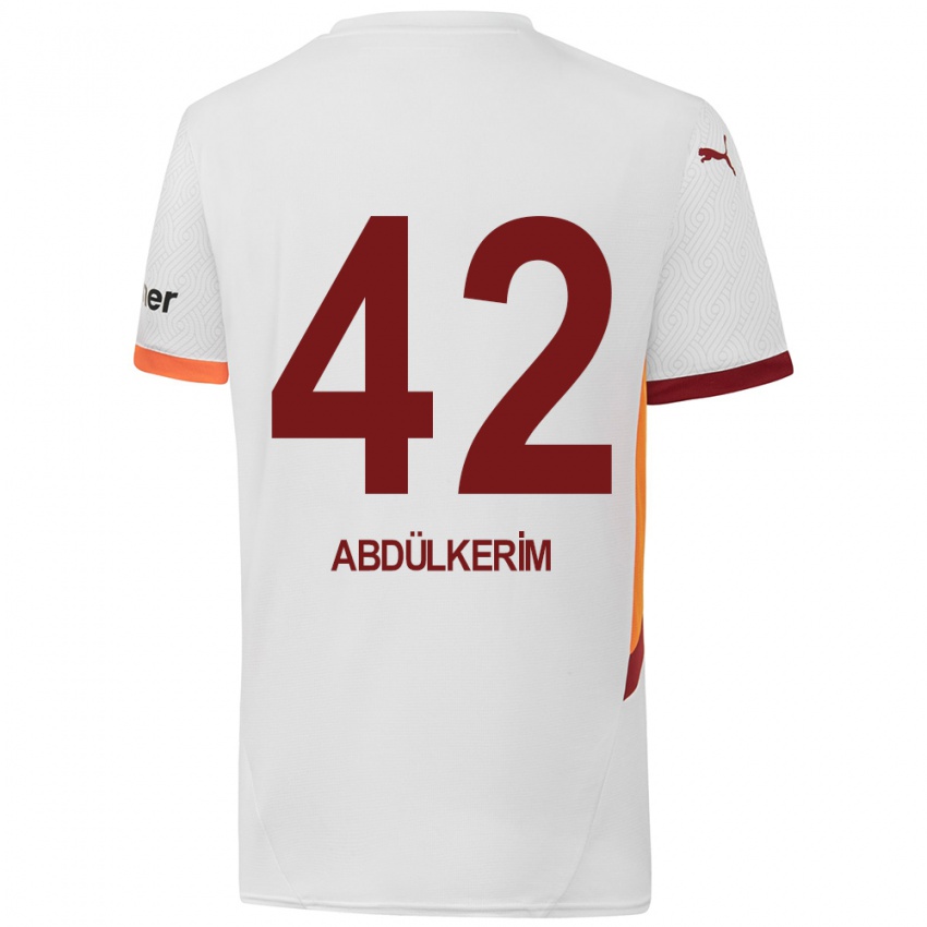 Niño Camiseta Abdülkerim Bardakcı #42 Blanco Amarillo Rojo 2ª Equipación 2024/25 La Camisa Argentina