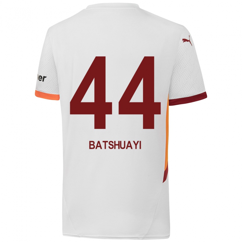 Niño Camiseta Michy Batshuayi #44 Blanco Amarillo Rojo 2ª Equipación 2024/25 La Camisa Argentina